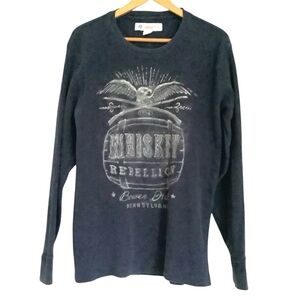 Lucky Brand Dark Gray BlueThermal Pullover Mens XL